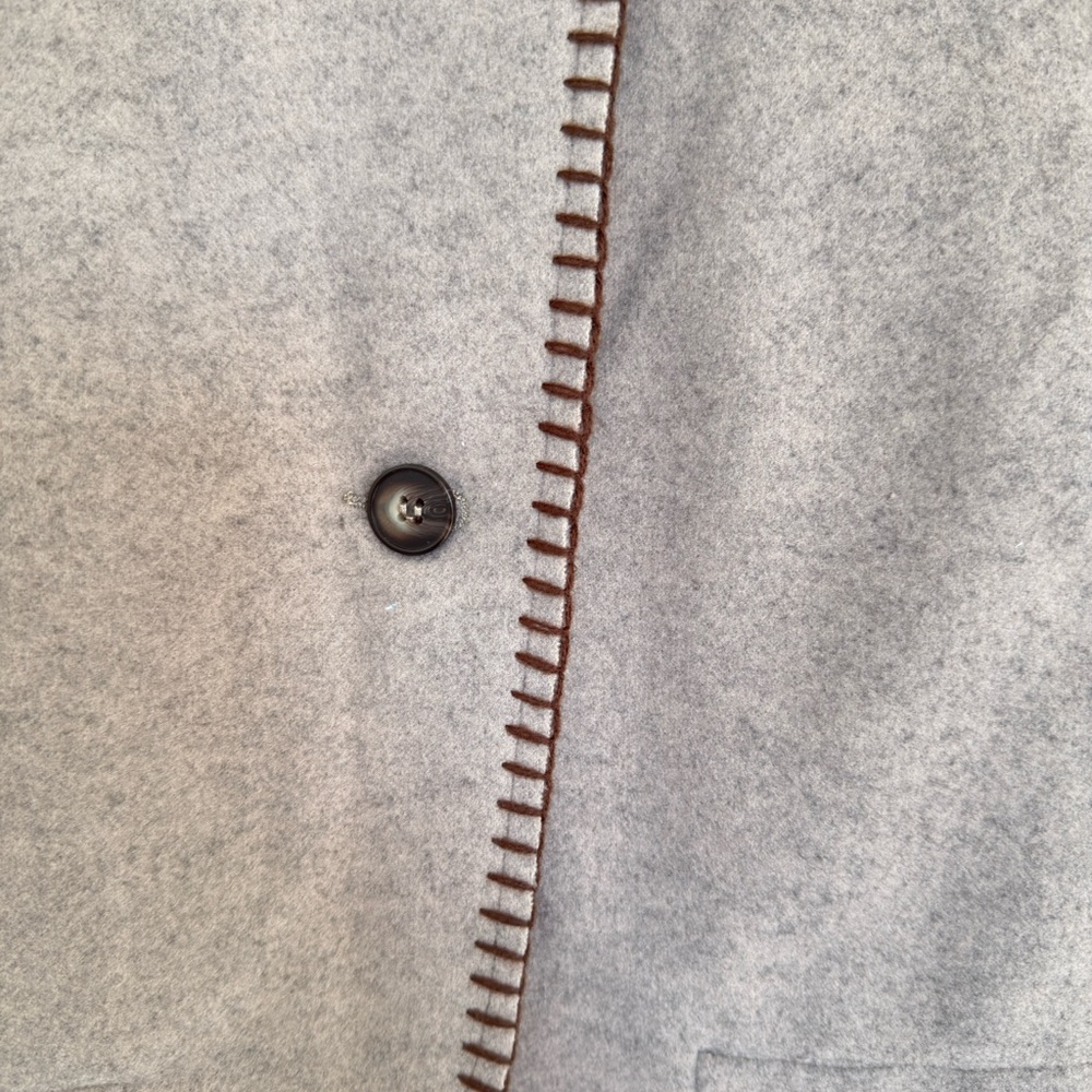 Vici Women's Beige Cardigan with Brown Trim - Picture 6 of 14